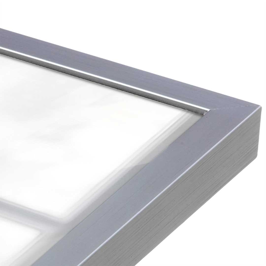 [Color:Polished Chrome], Picture of art in a Polished Chrome frame at an angle