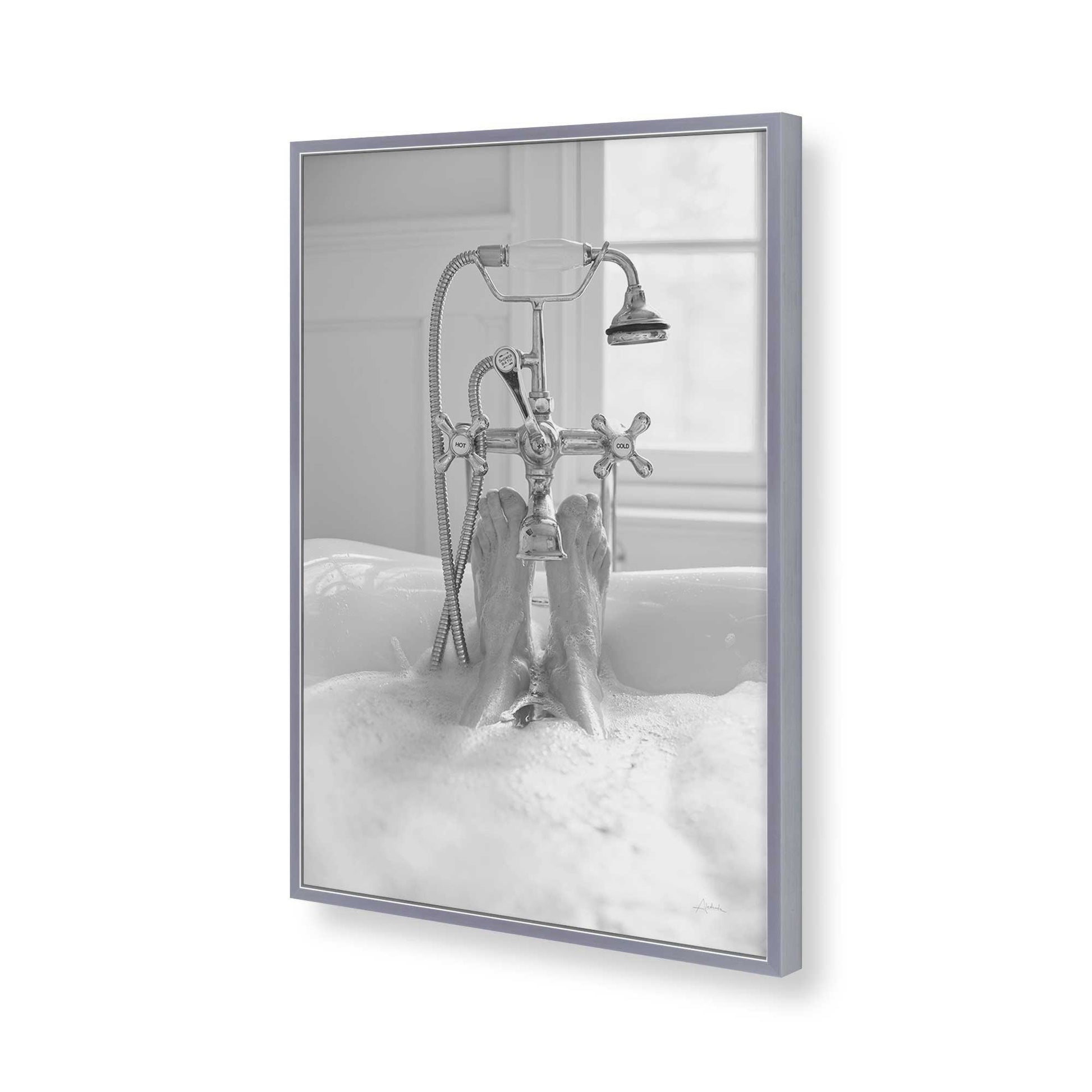 [Color:Polished Chrome], Picture of art in a Polished Chrome frame of the corner