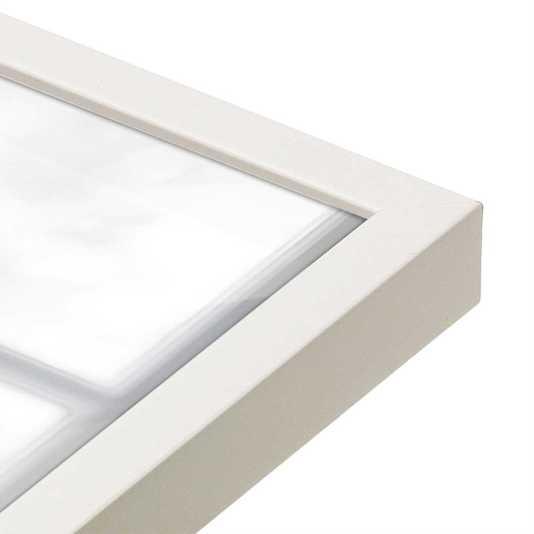 [Color:Opaque White], Picture of art in a Opaque White frame at an angle