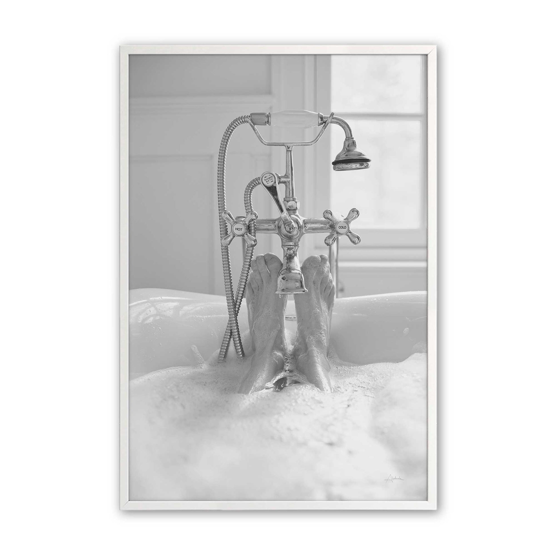 [Color:Opaque White], Picture of art in a Opaque White frame