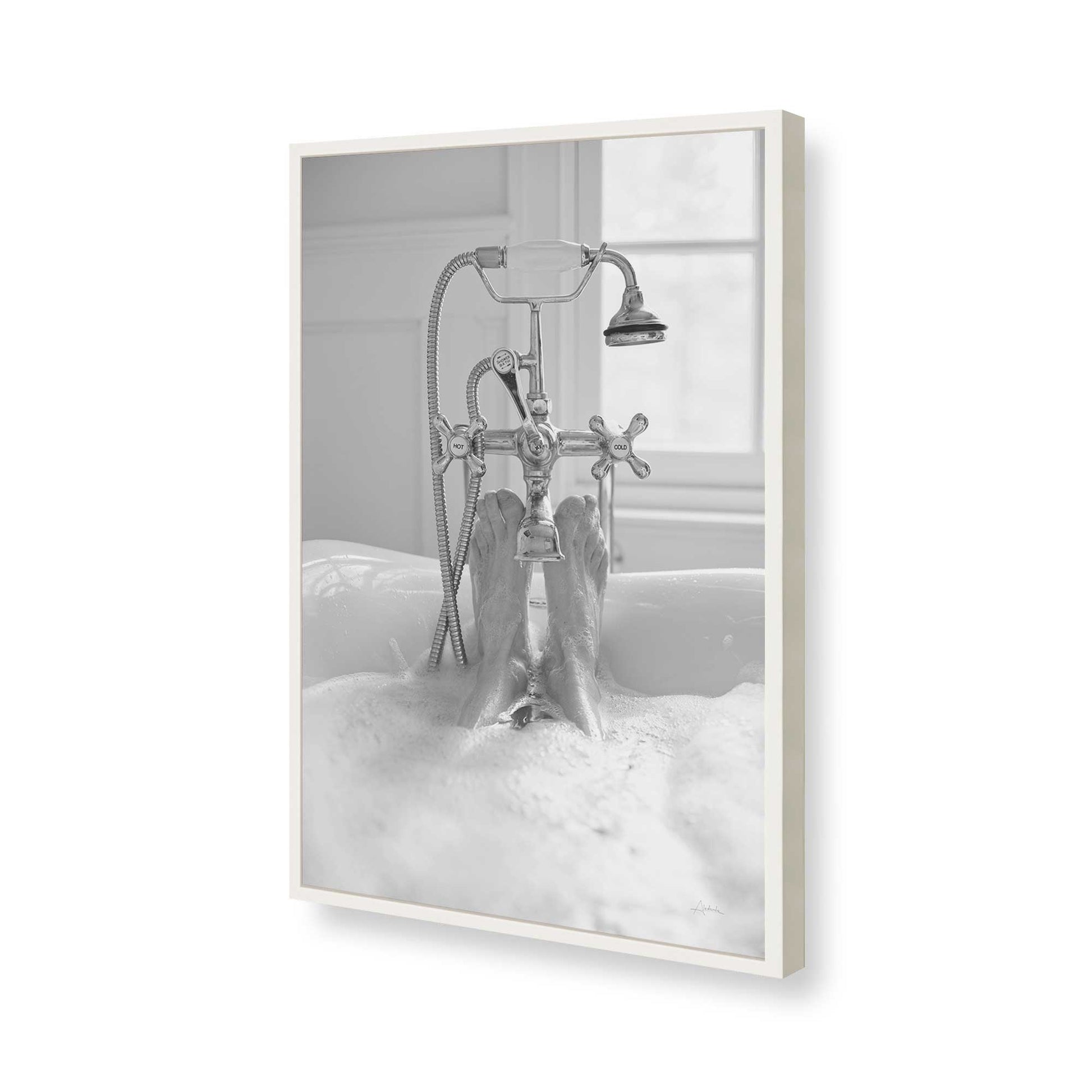 [Color:Opaque White], Picture of art in a Opaque White frame of the corner