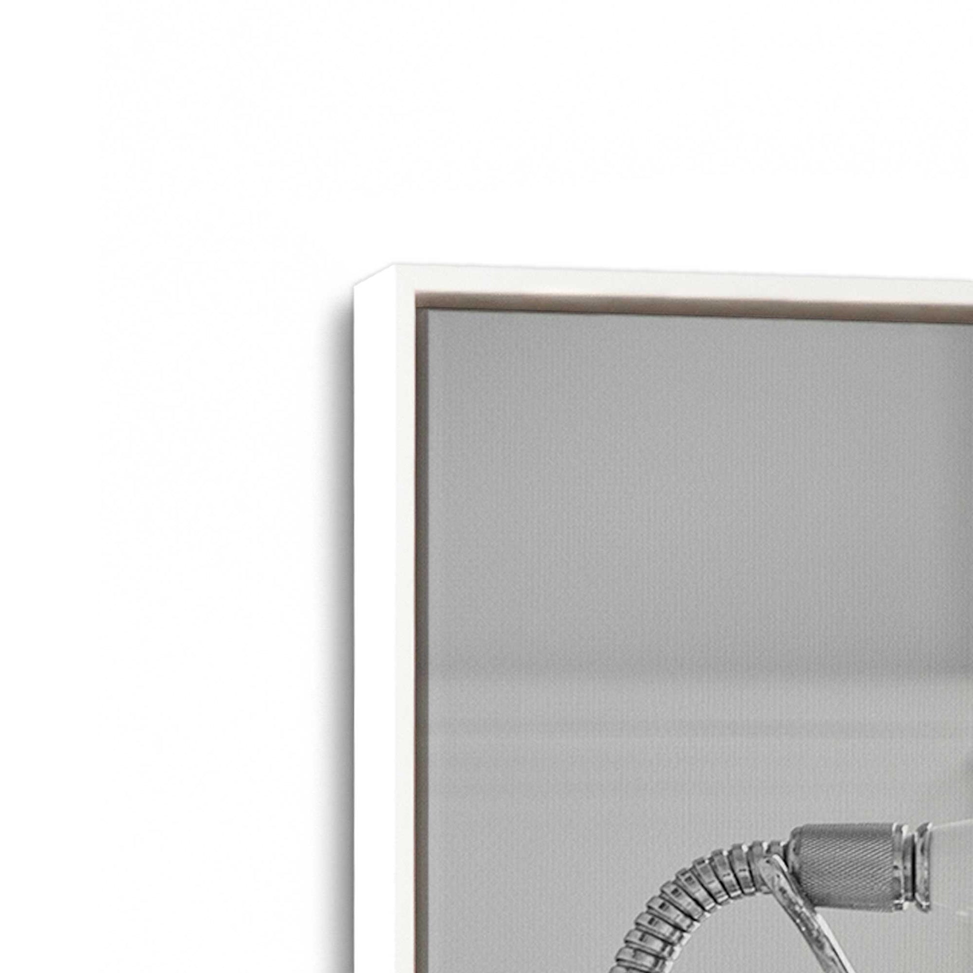 [Color:Opaque White], Picture of art in a White frame at an angle