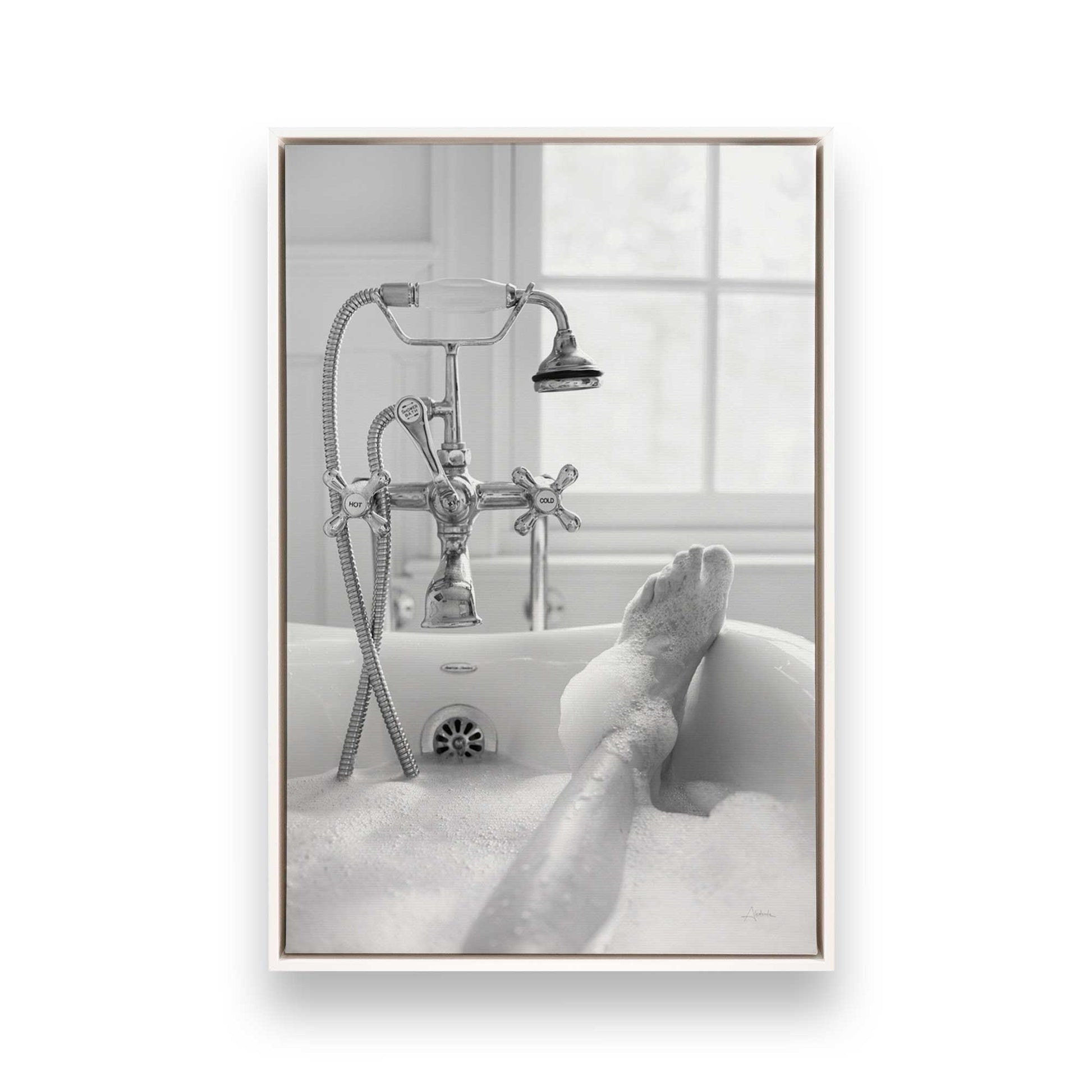 [Color:Opaque White], Picture of art in a White frame