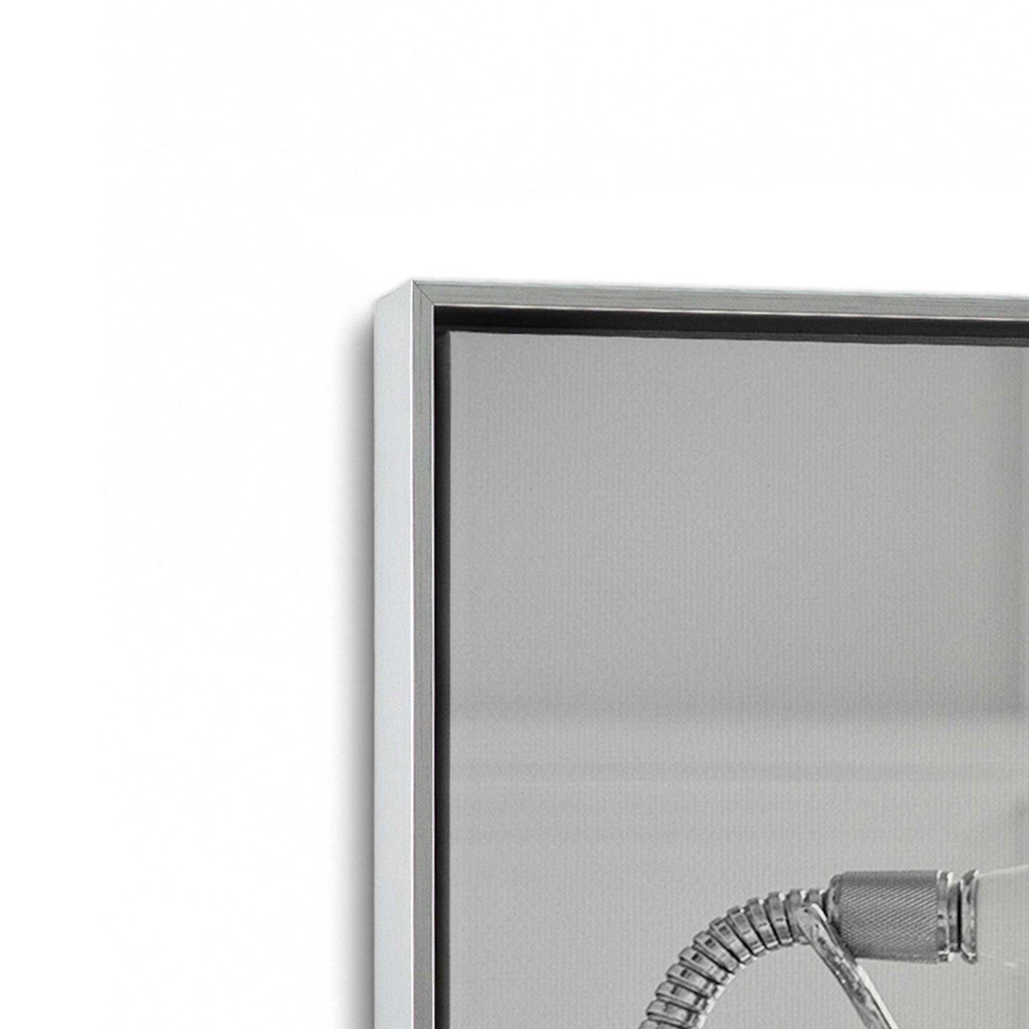 [Color:Polished Chrome], Picture of art in a Polished Chrome frame at an angle