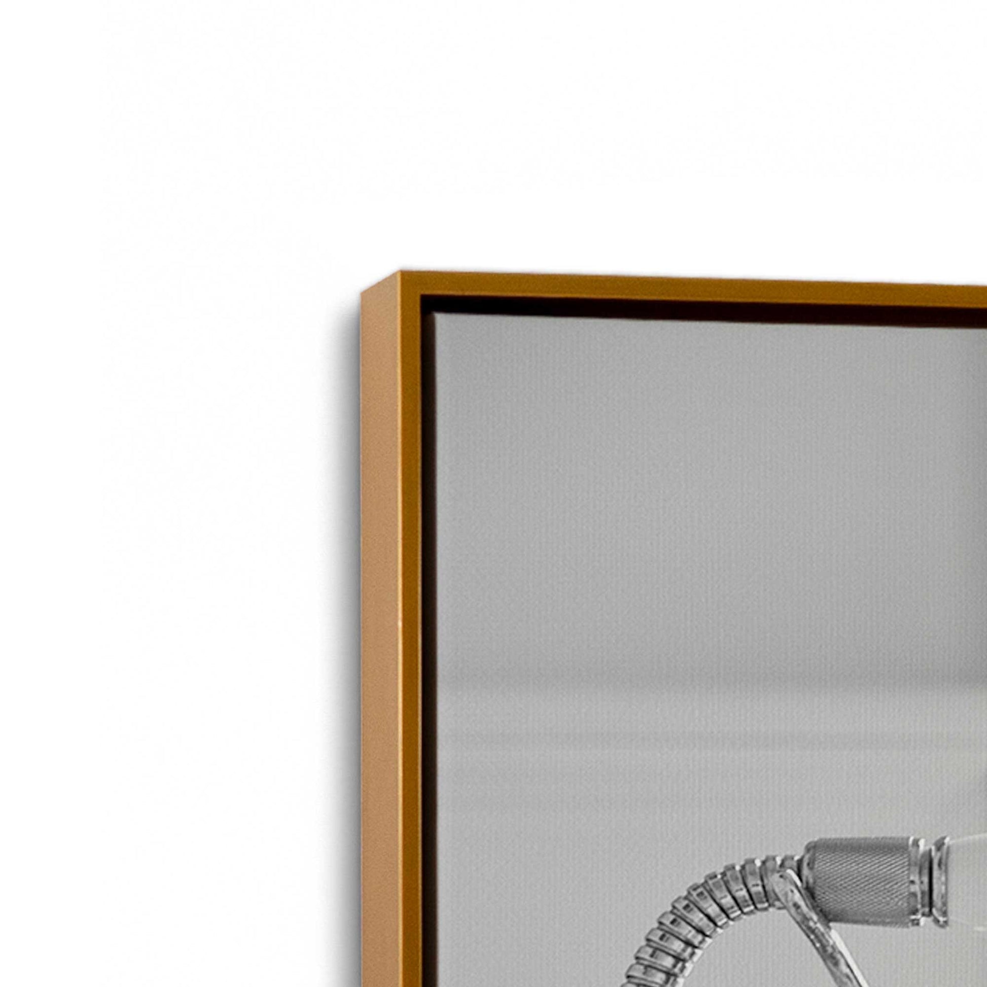 [Color:Polished Gold], Picture of art in a Polished Gold frame at an angle