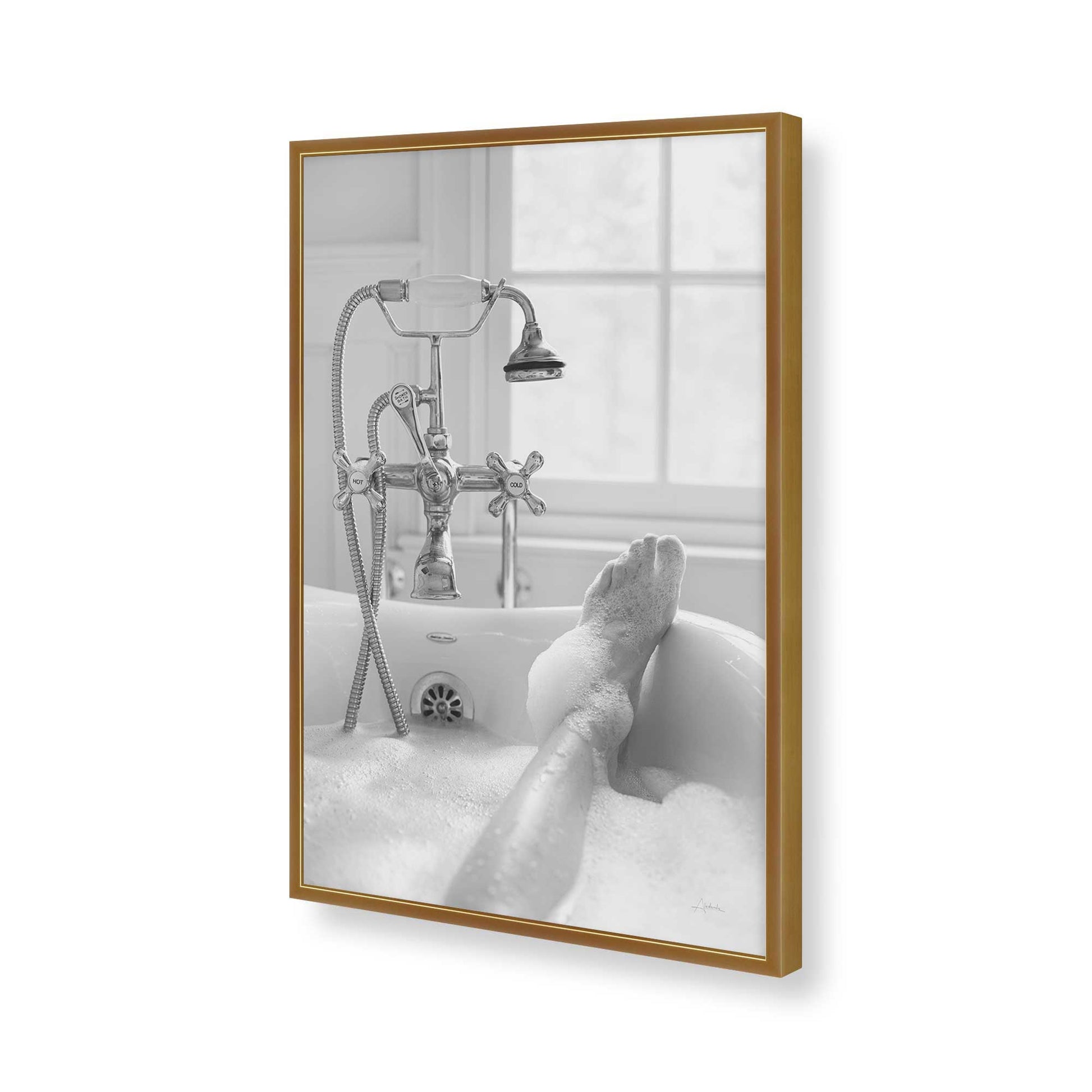[Color:Polished Gold], Picture of art in a Polished Gold frame of the corner