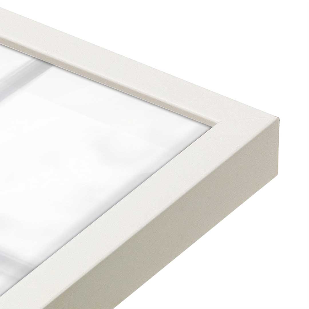 [Color:Opaque White], Picture of art in a Opaque White frame at an angle