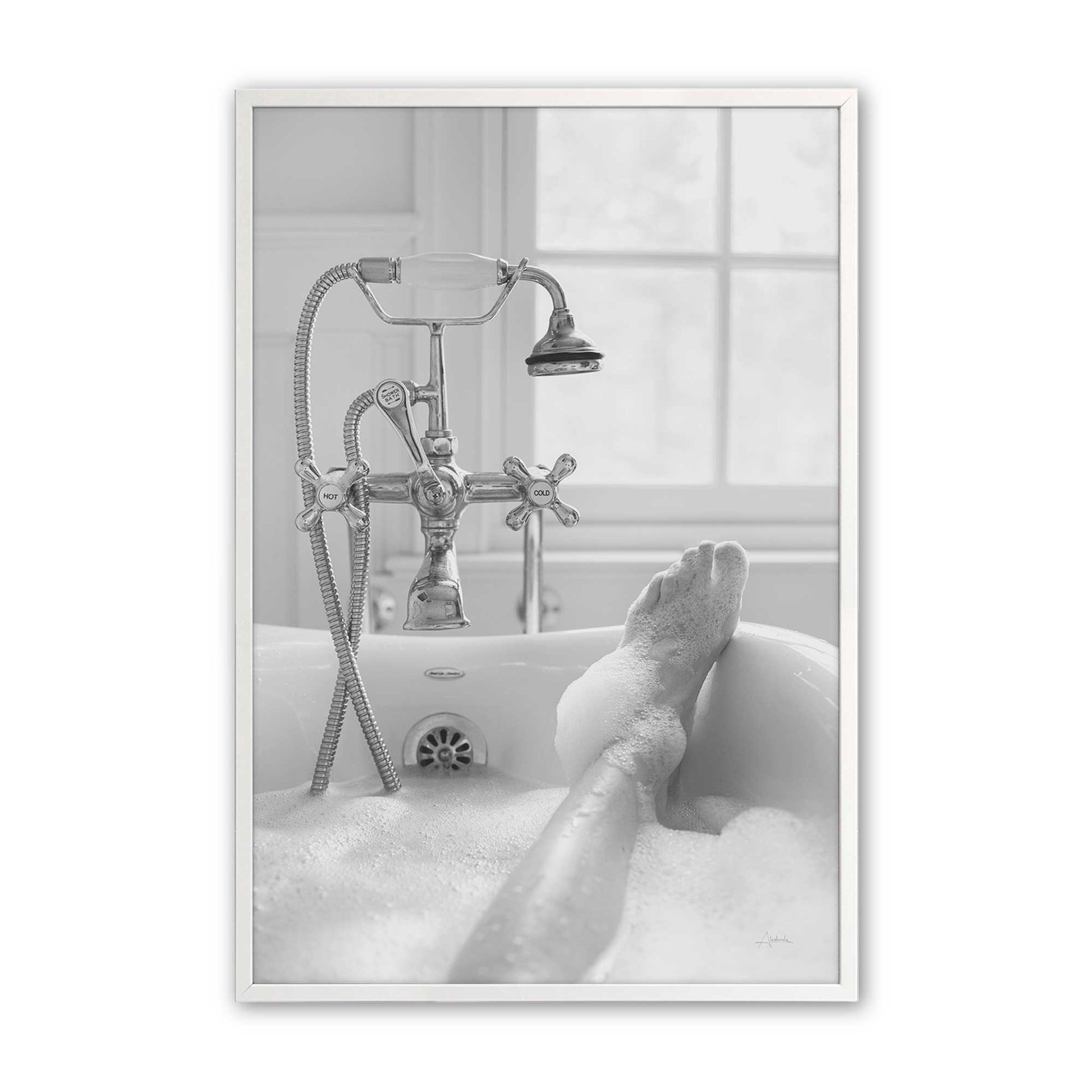 [Color:Opaque White], Picture of art in a Opaque White frame