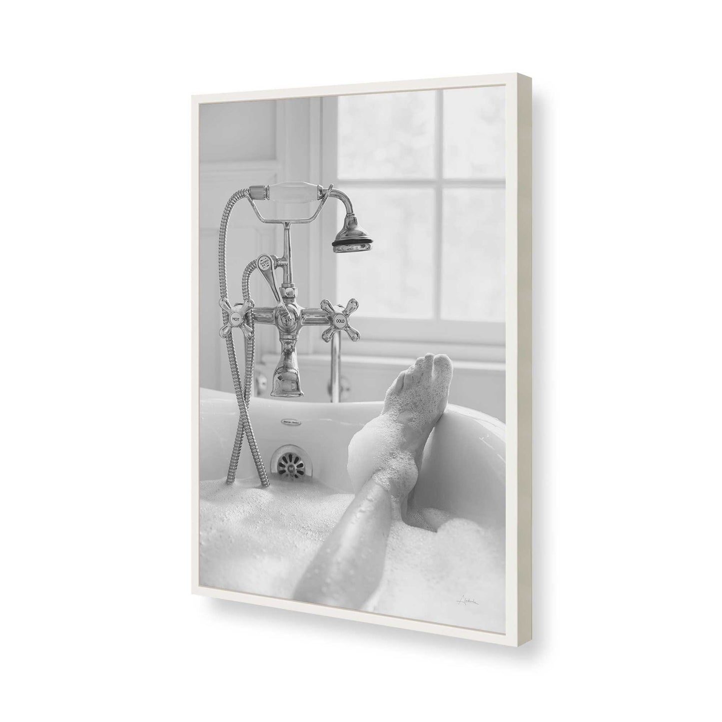 [Color:Opaque White], Picture of art in a Opaque White frame of the corner