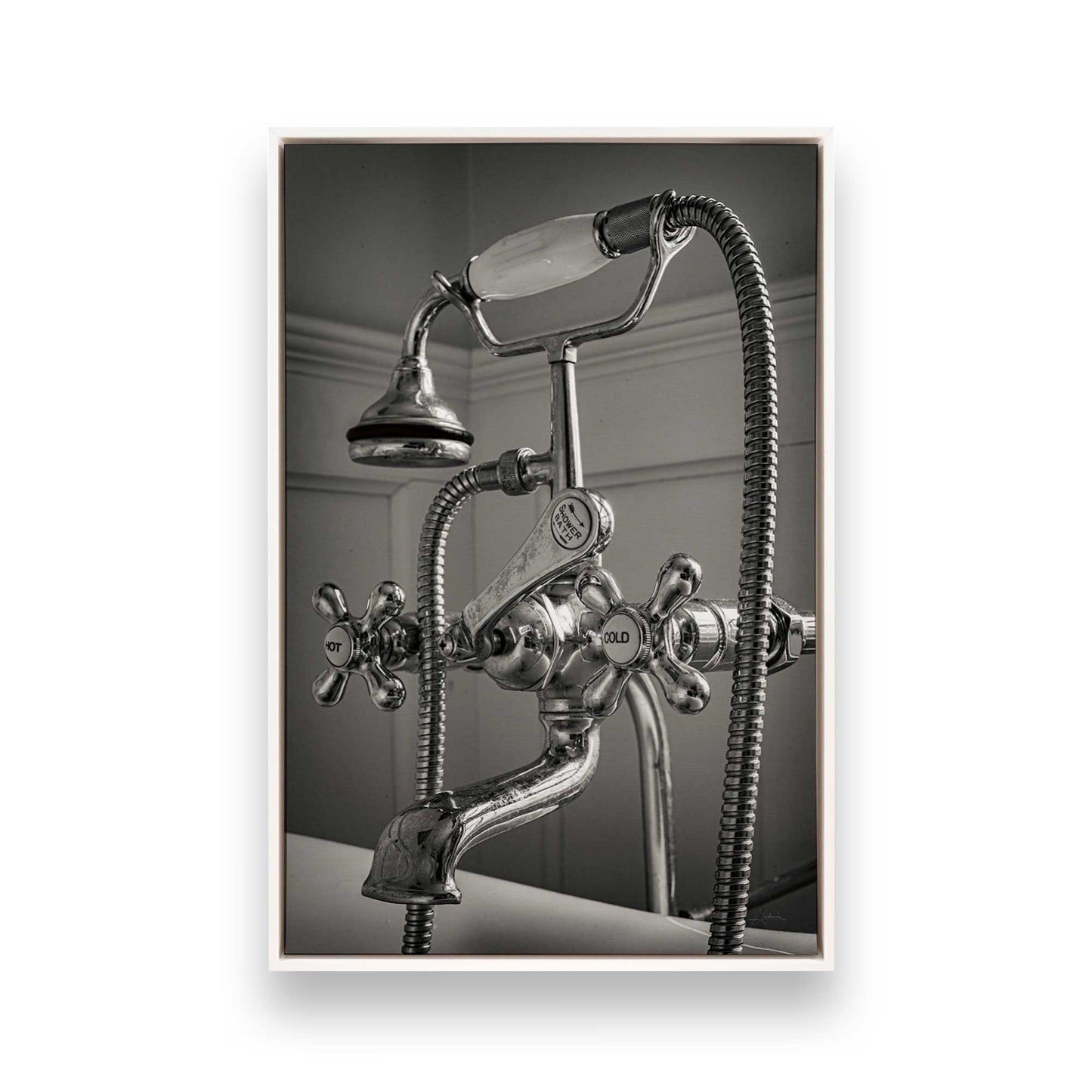 [Color:Opaque White], Picture of art in a White frame