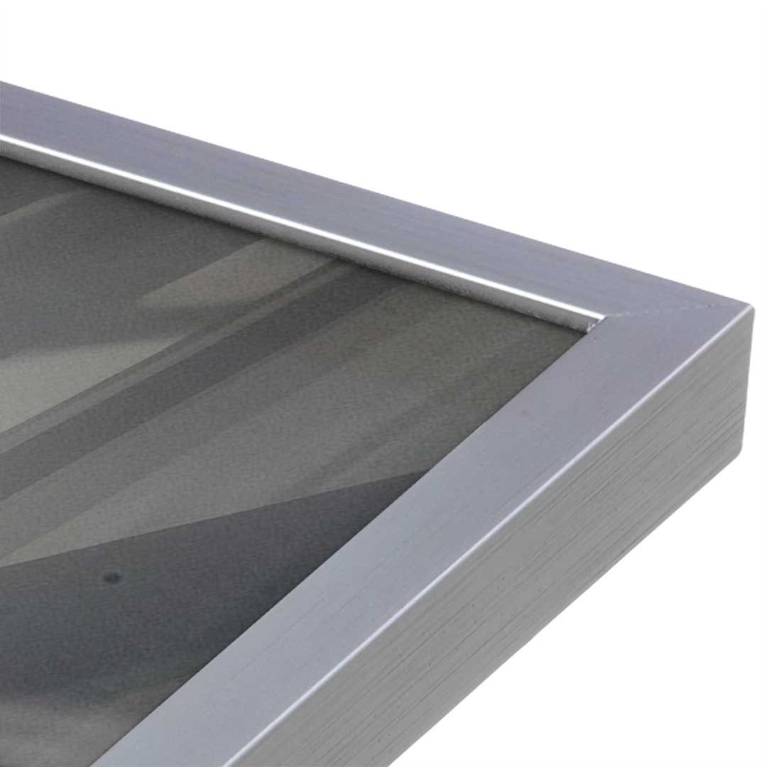 [Color:Polished Chrome], Picture of art in a Polished Chrome frame at an angle