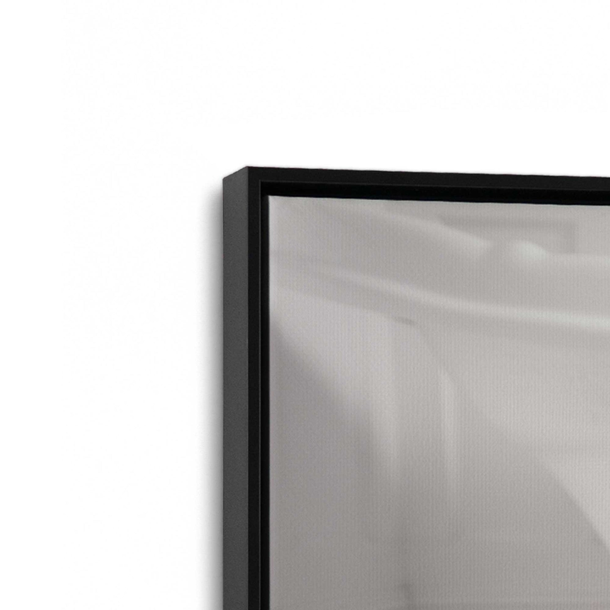 [Color:Satin Black], Picture of art in a Satin Black frame at an angle