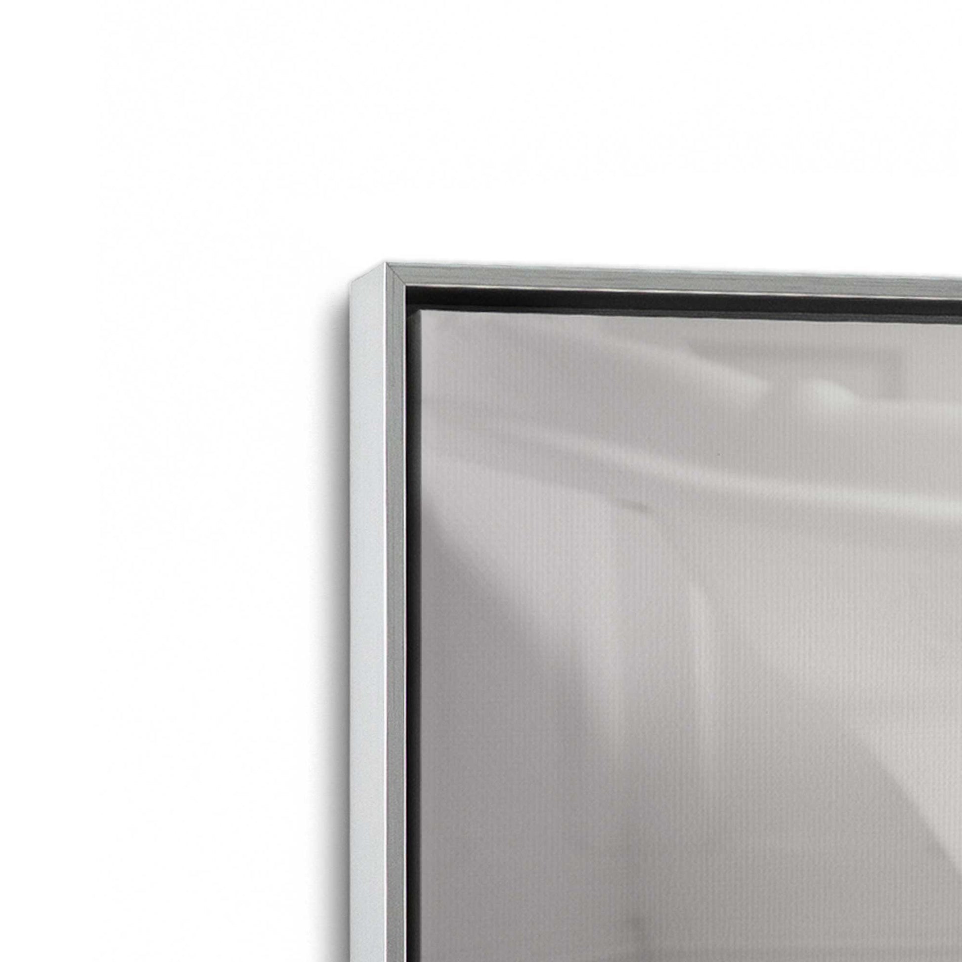 [Color:Polished Chrome], Picture of art in a Polished Chrome frame at an angle