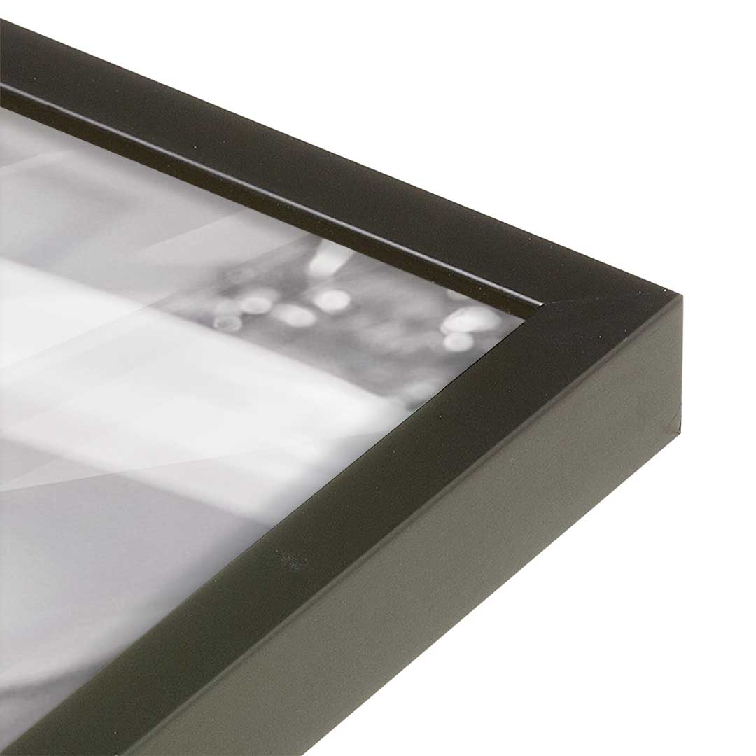[Color:Satin Black], Picture of art in a Satin Black frame at an angle