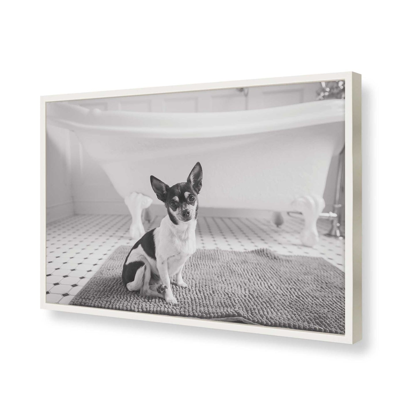 [Color:Opaque White], Picture of art in a Opaque White frame of the corner