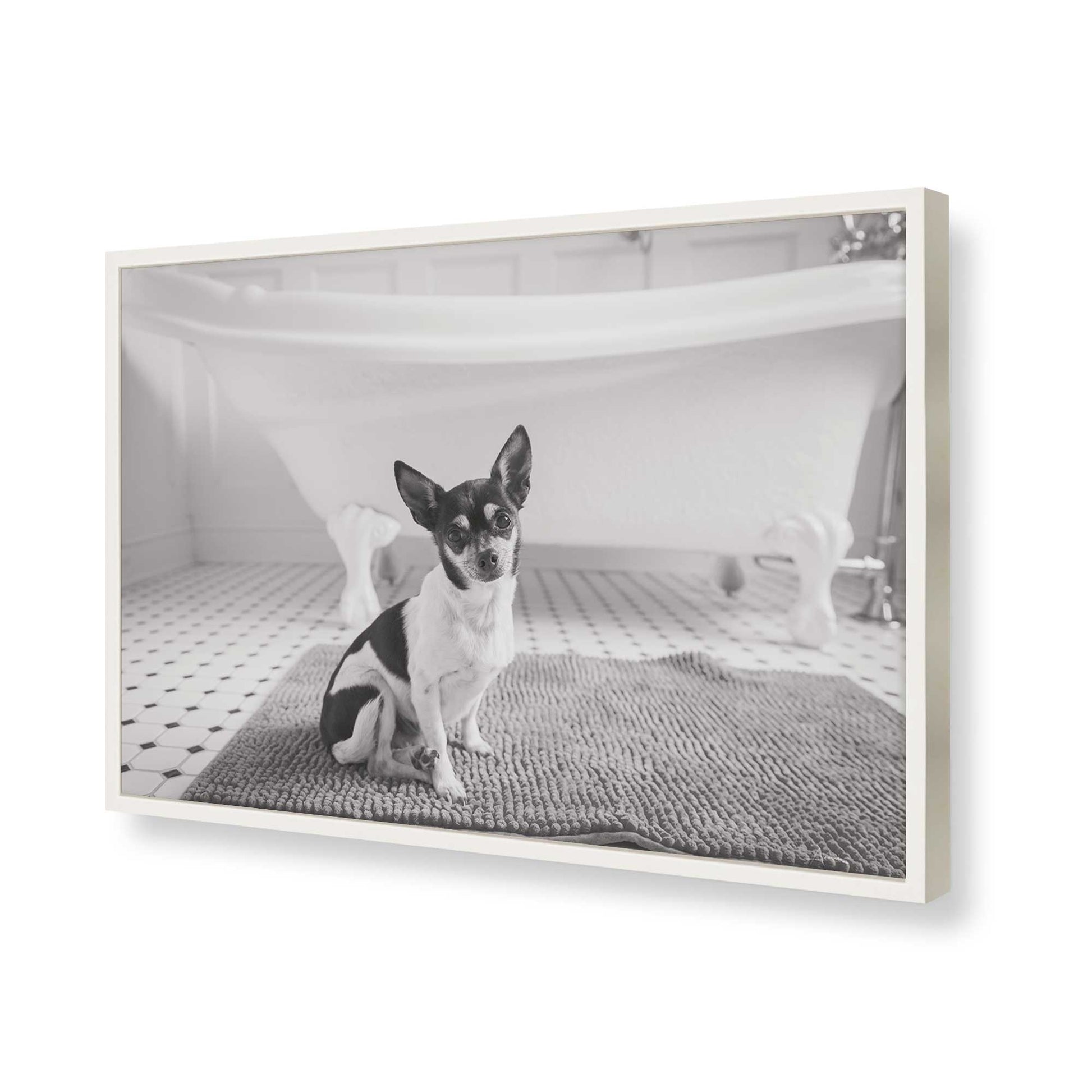 [Color:Opaque White], Picture of art in a Opaque White frame of the corner