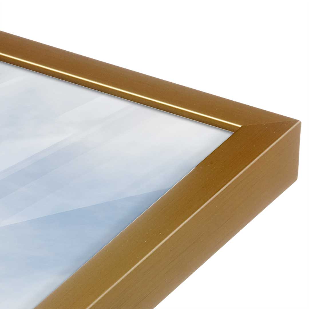 [Color:Polished Gold], Picture of art in a Polished Gold frame at an angle