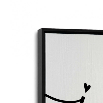 [Color:Satin Black], Picture of art in a Satin Black frame at an angle