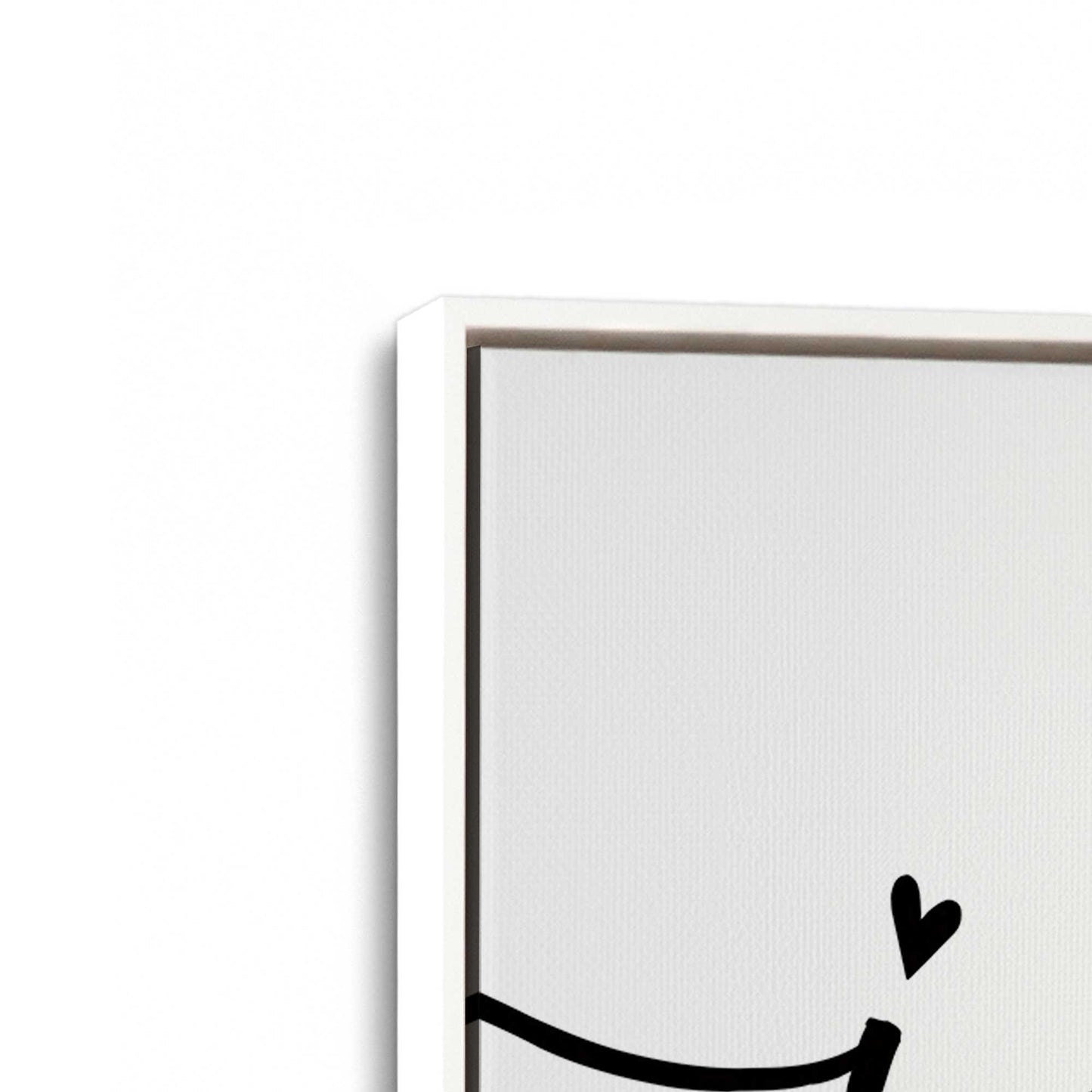 [Color:Opaque White], Picture of art in a White frame at an angle