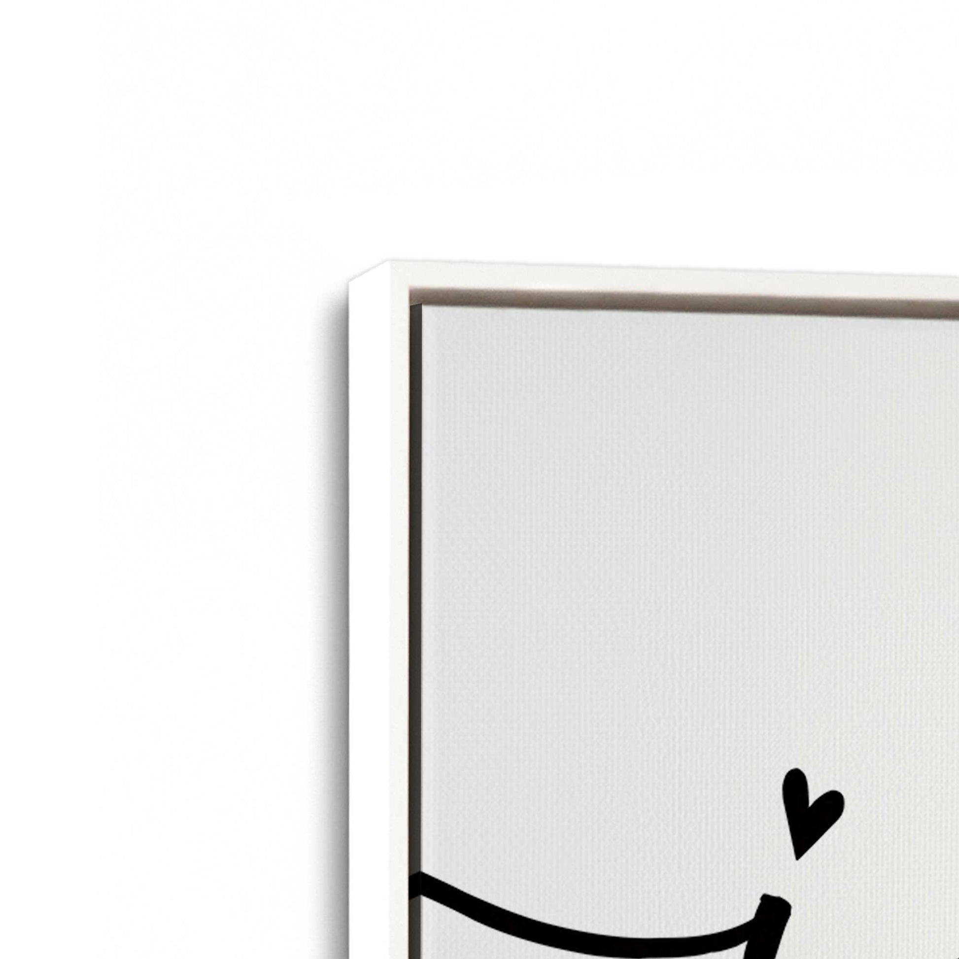 [Color:Opaque White], Picture of art in a White frame at an angle