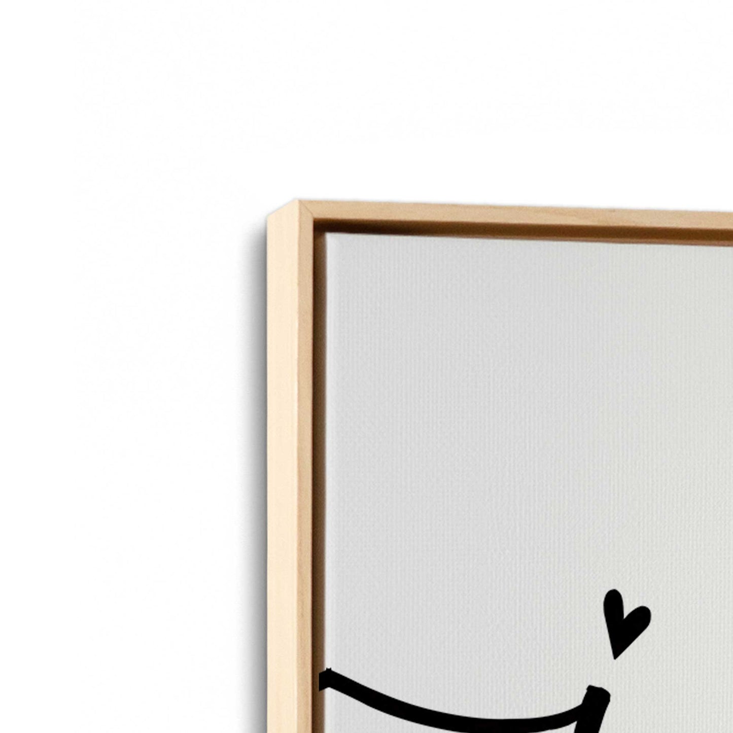 [Color:American Maple], Picture of art in a American Maple frame at an angle