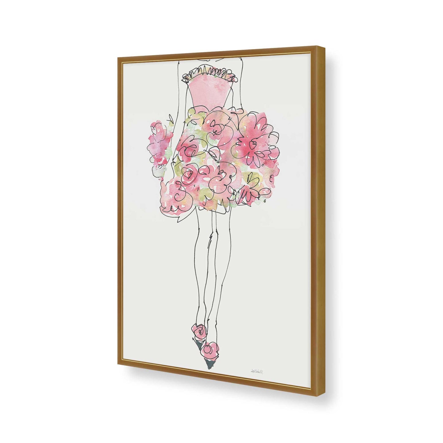 [Color:Polished Gold], Picture of art in a Polished Gold frame of the corner