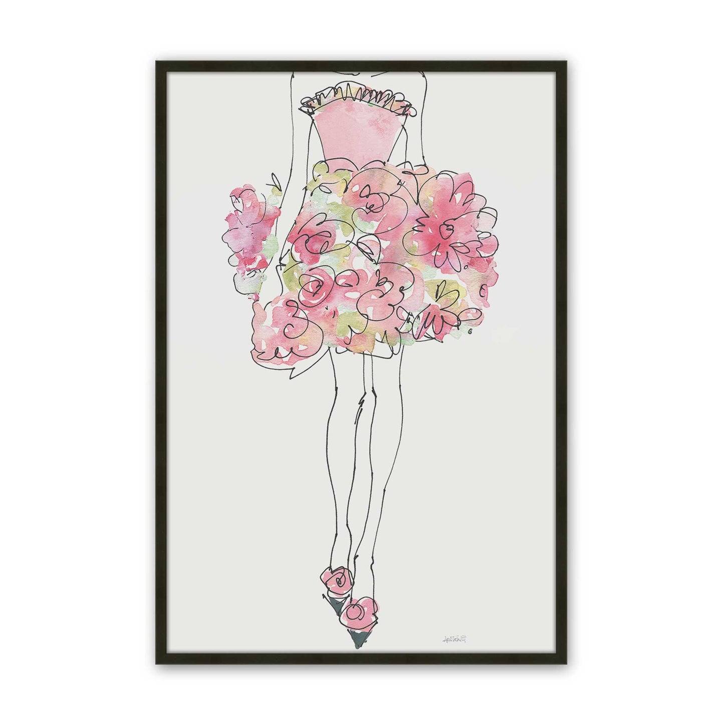 [Color:Satin Black], Picture of art in a Satin Black frame