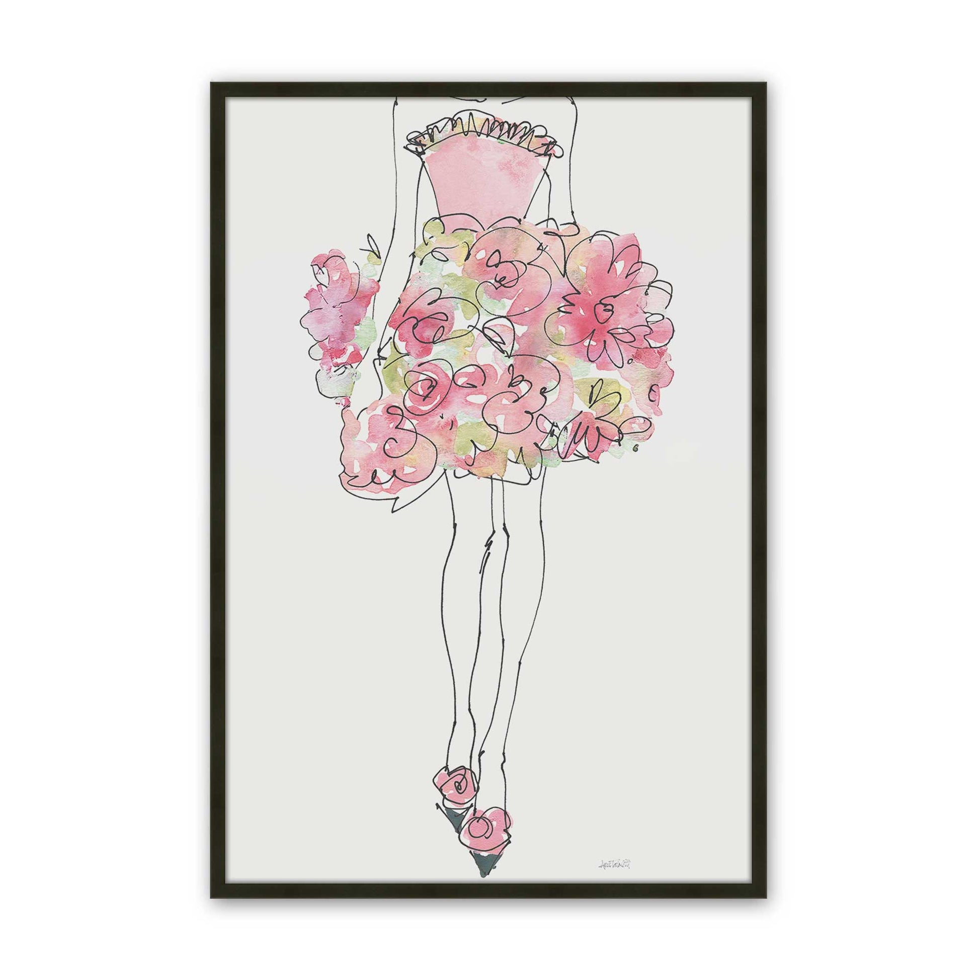 [Color:Satin Black], Picture of art in a Satin Black frame
