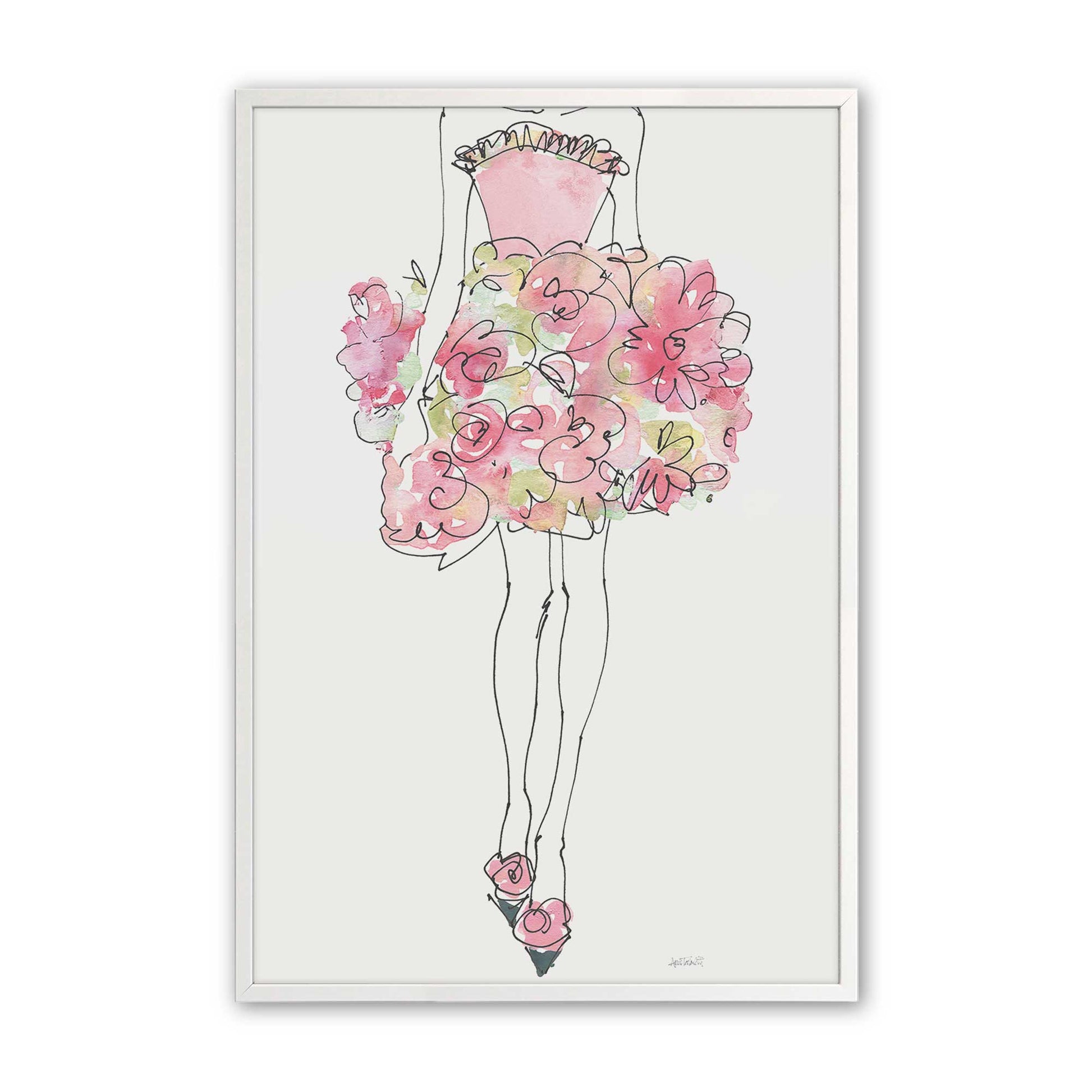 [Color:Opaque White], Picture of art in a Opaque White frame