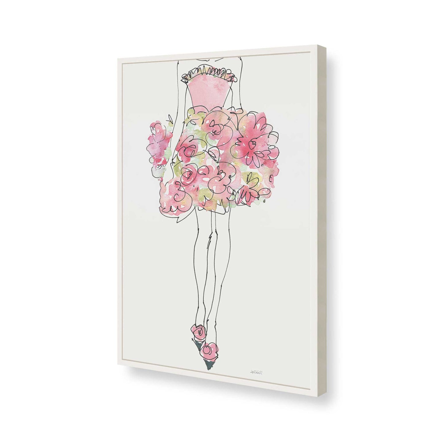 [Color:Opaque White], Picture of art in a Opaque White frame of the corner