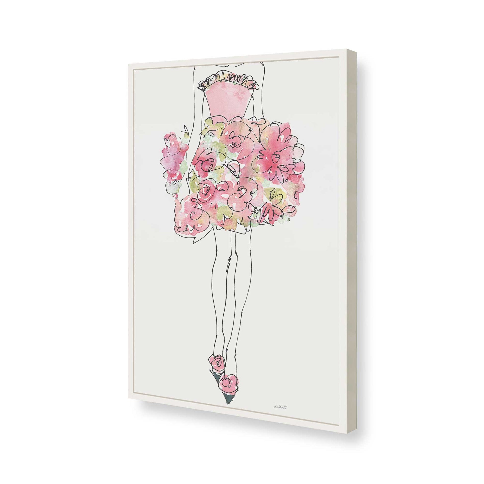 [Color:Opaque White], Picture of art in a Opaque White frame of the corner