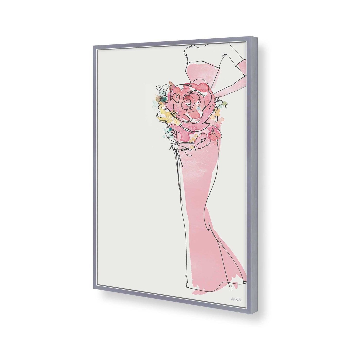[Color:Polished Chrome], Picture of art in a Polished Chrome frame of the corner
