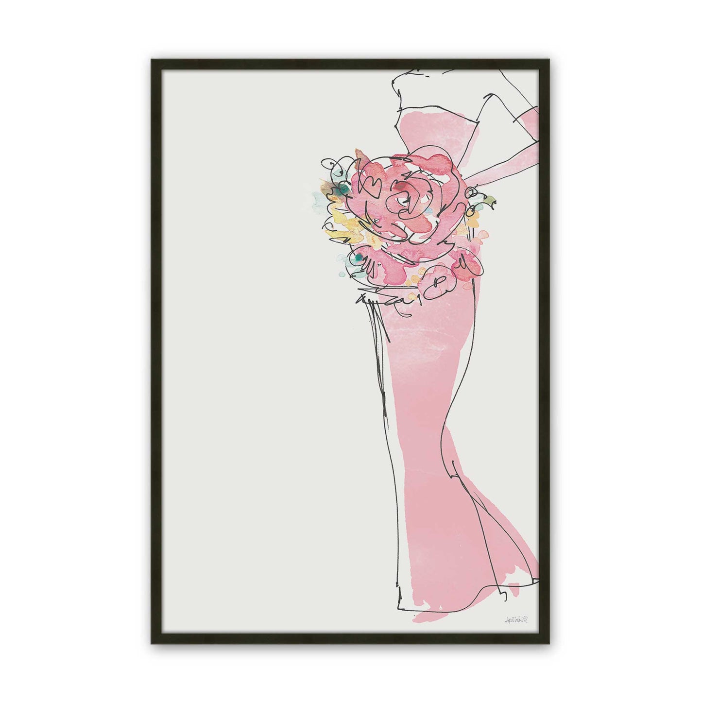 [Color:Satin Black], Picture of art in a Satin Black frame