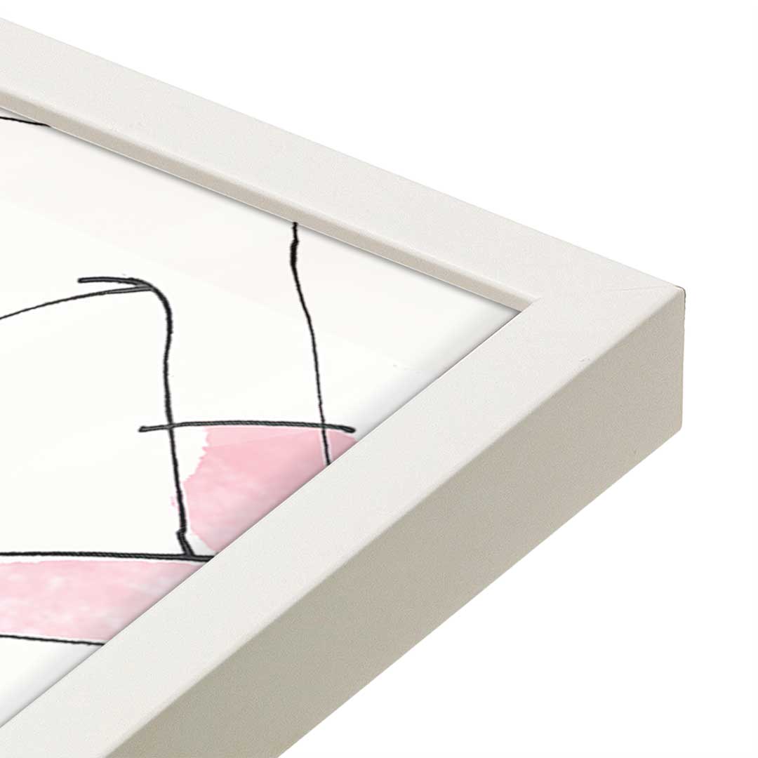 [Color:Opaque White], Picture of art in a Opaque White frame at an angle