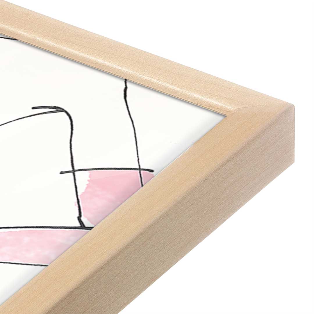[Color:Raw Maple], Picture of art in a Raw Maple frame at an angle