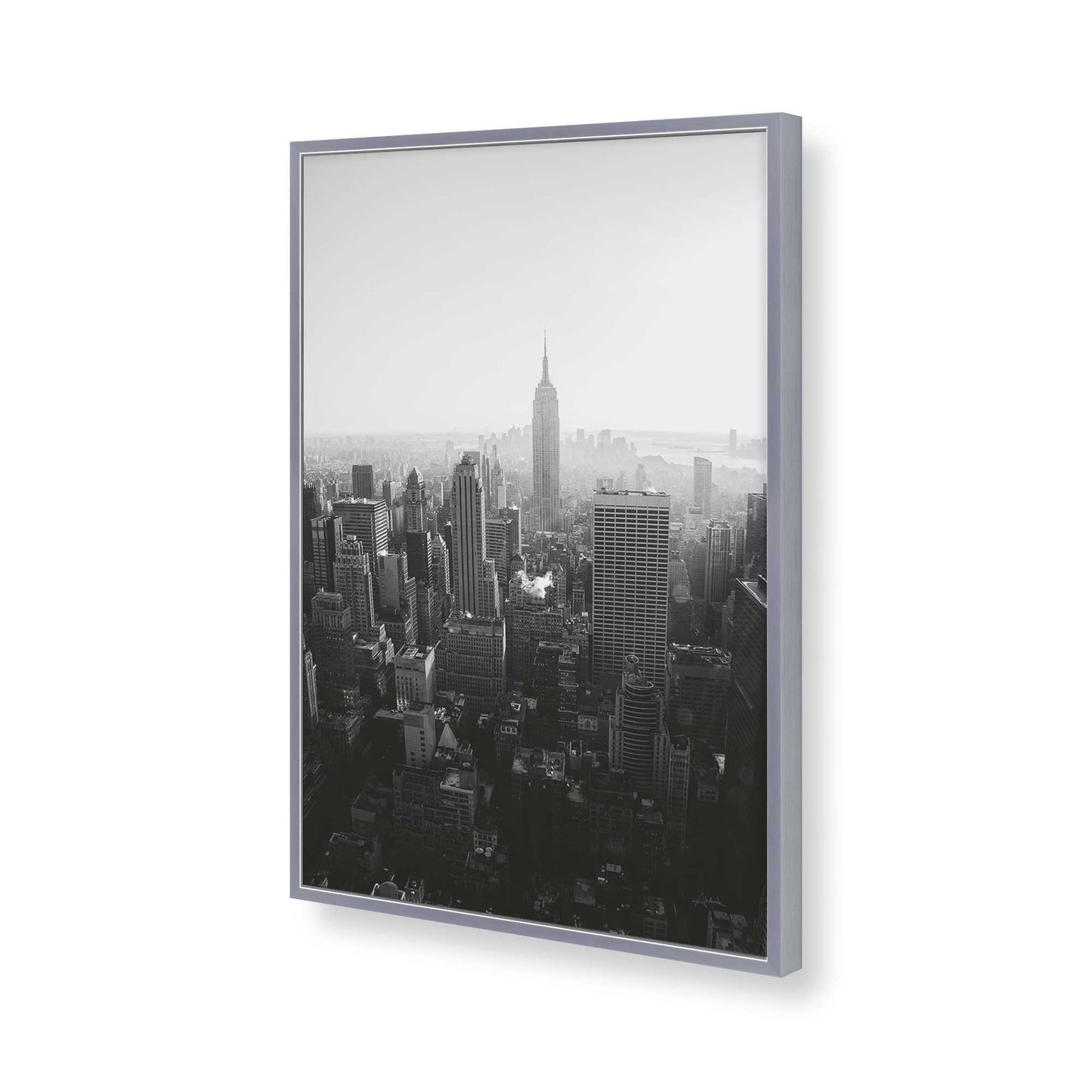 [Color:Polished Chrome], Picture of art in a Polished Chrome frame of the corner