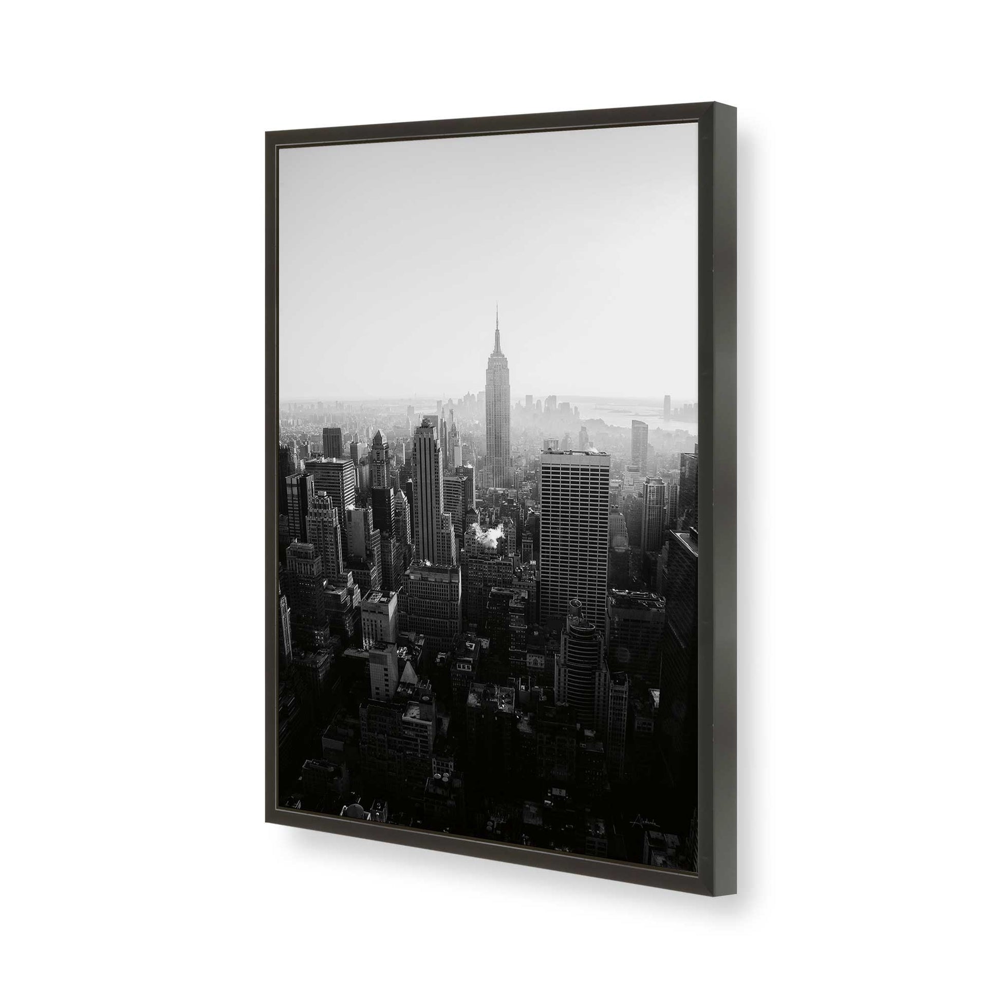 [Color:Satin Black], Picture of art in a Satin Black frame of the corner