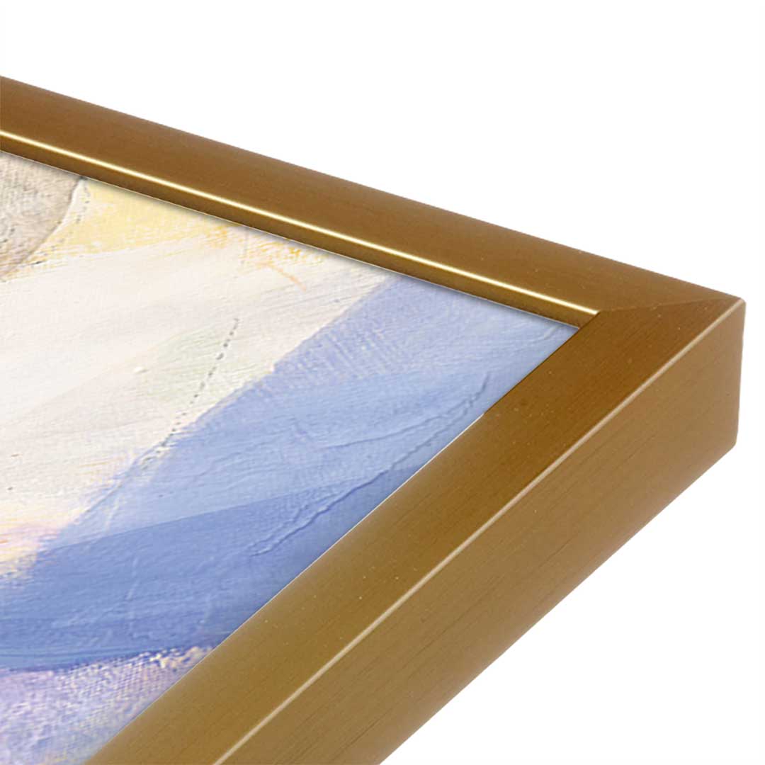 [Color:Polished Gold], Picture of art in a Polished Gold frame at an angle