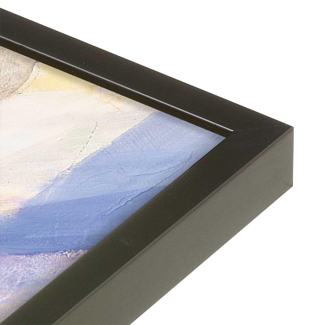 [Color:Satin Black], Picture of art in a Satin Black frame at an angle