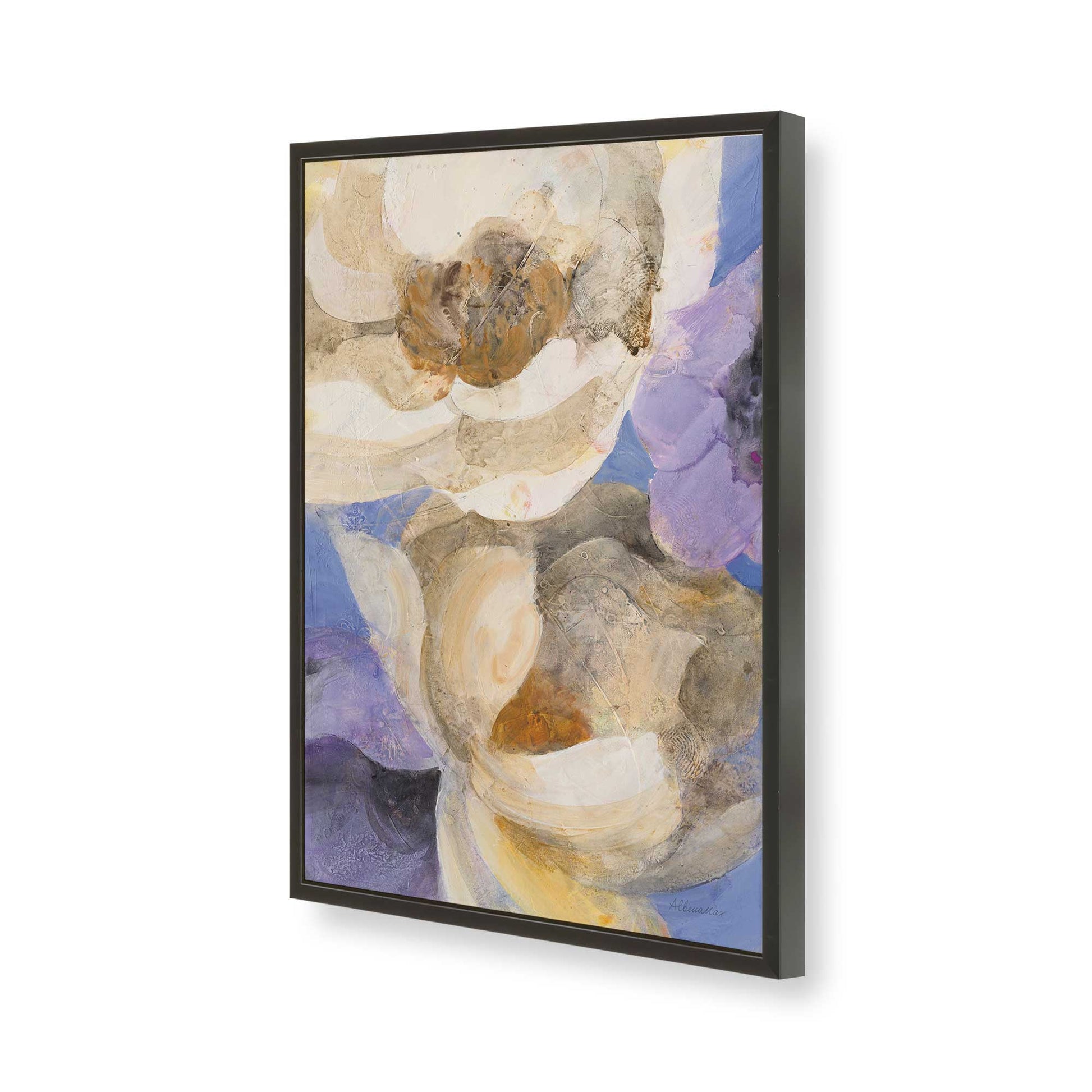 [Color:Satin Black], Picture of art in a Satin Black frame of the corner