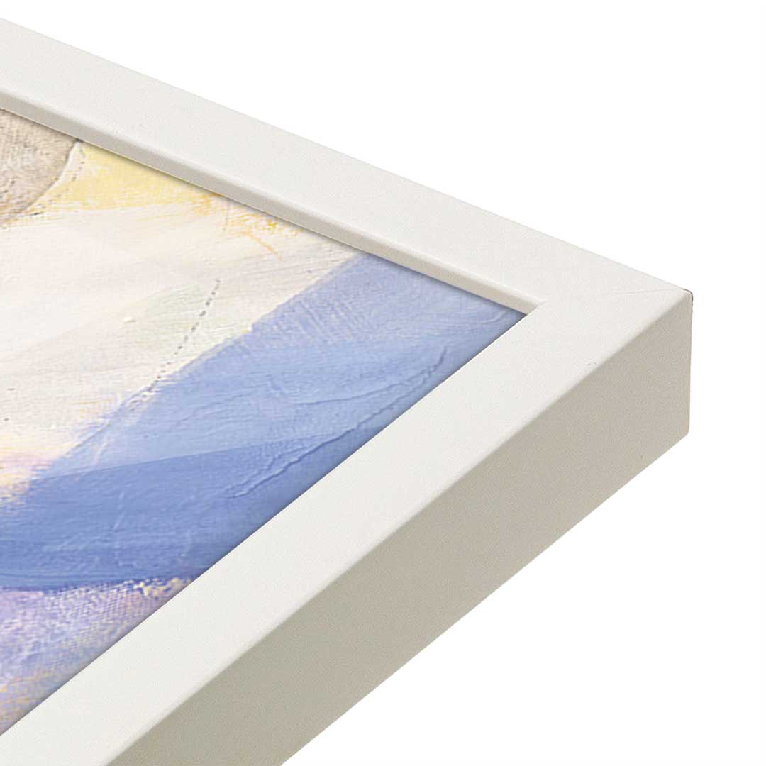 [Color:Opaque White], Picture of art in a Opaque White frame at an angle