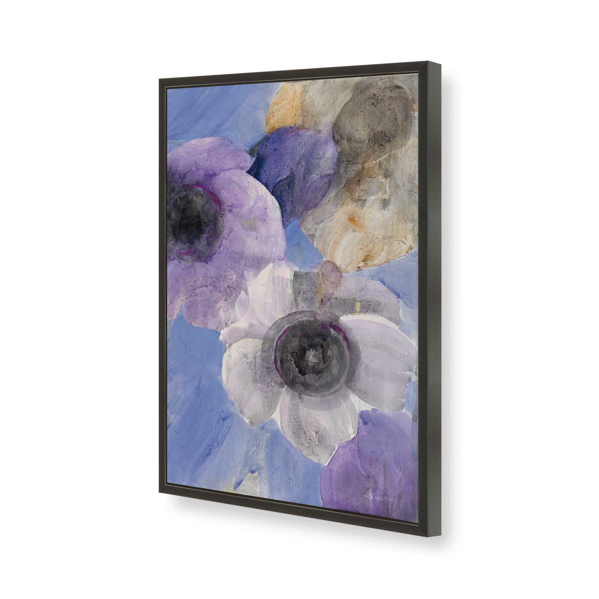 [Color:Satin Black], Picture of art in a Satin Black frame of the corner