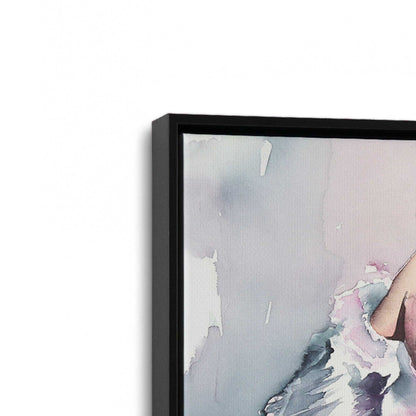 [Color:Satin Black], Picture of art in a Satin Black frame at an angle