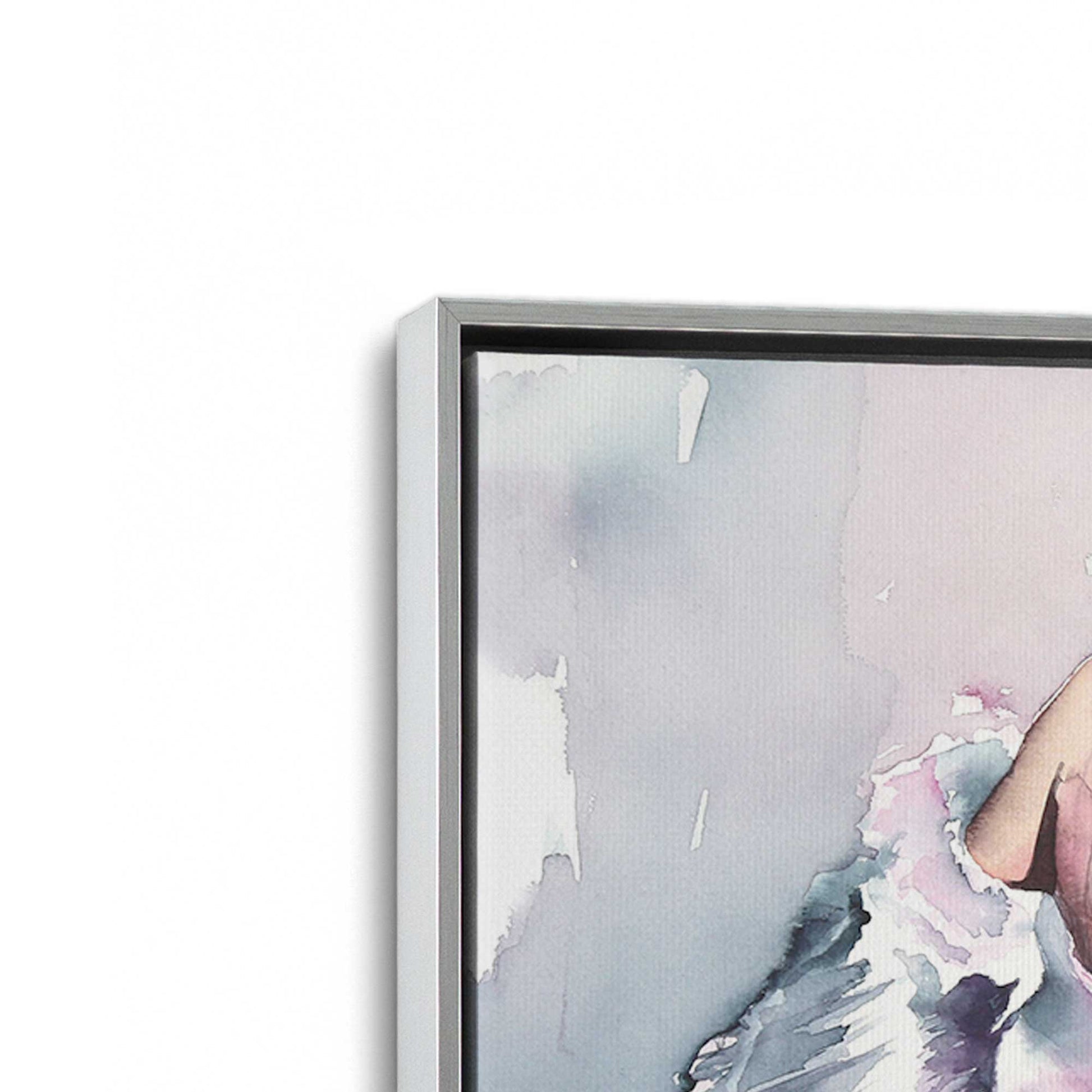 [Color:Polished Chrome], Picture of art in a Polished Chrome frame at an angle