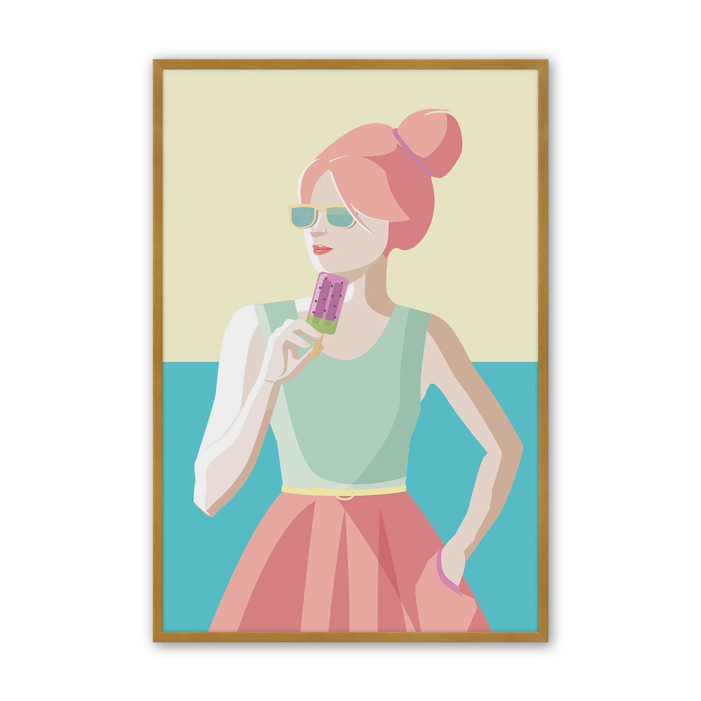 [Color:Polished Gold], Picture of art in a Polished Gold frame