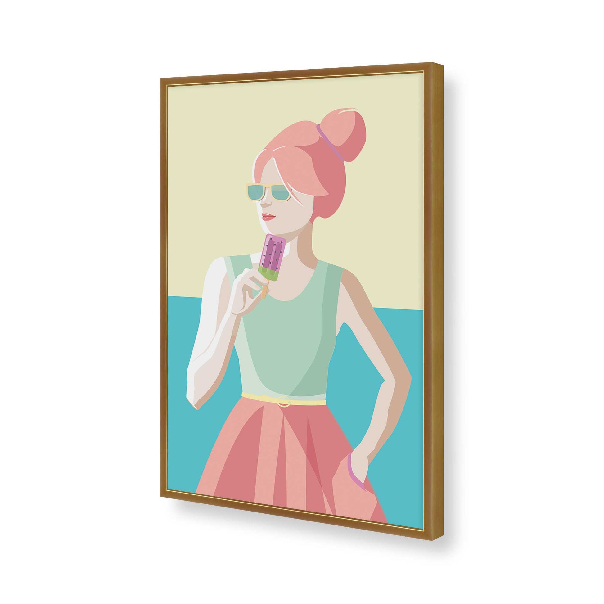 [Color:Polished Gold], Picture of art in a Polished Gold frame of the corner