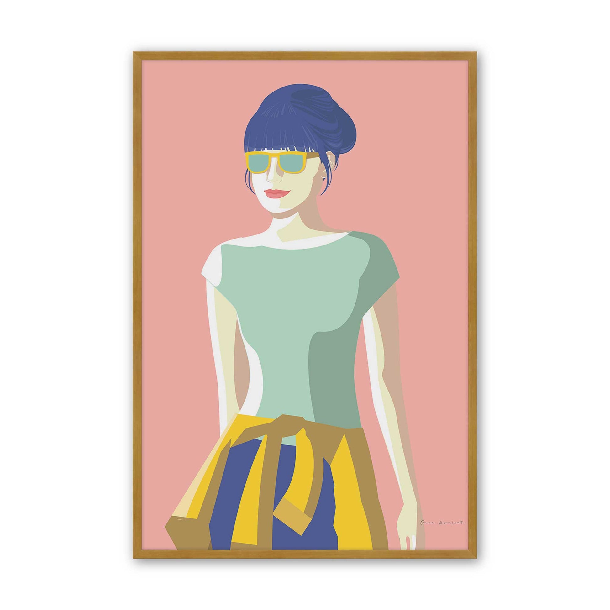 [Color:Polished Gold], Picture of art in a Polished Gold frame