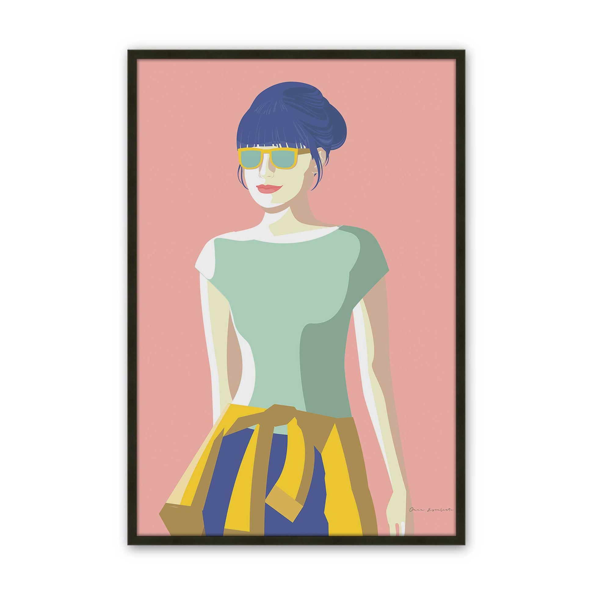 [Color:Satin Black], Picture of art in a Satin Black frame