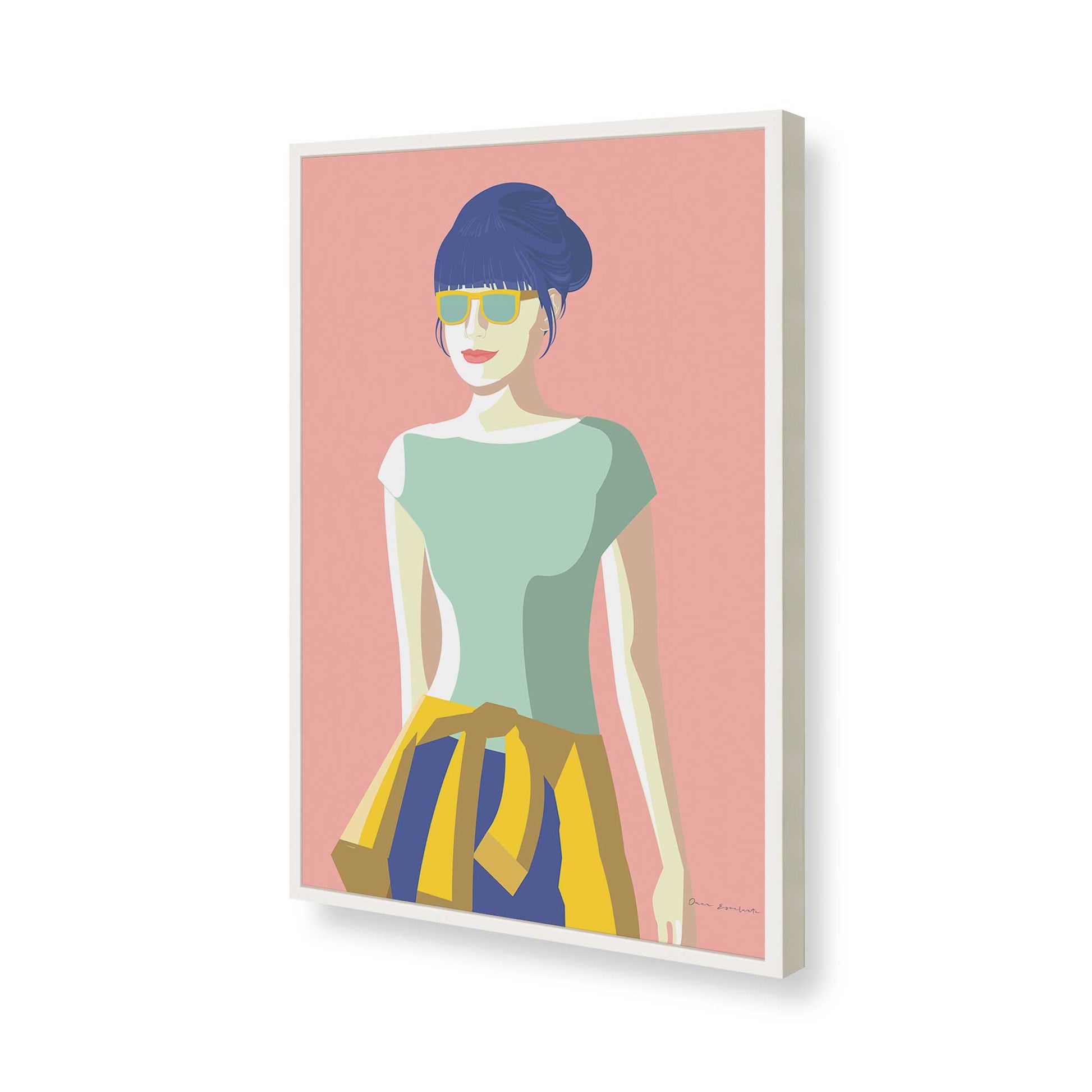 [Color:Opaque White], Picture of art in a Opaque White frame of the corner