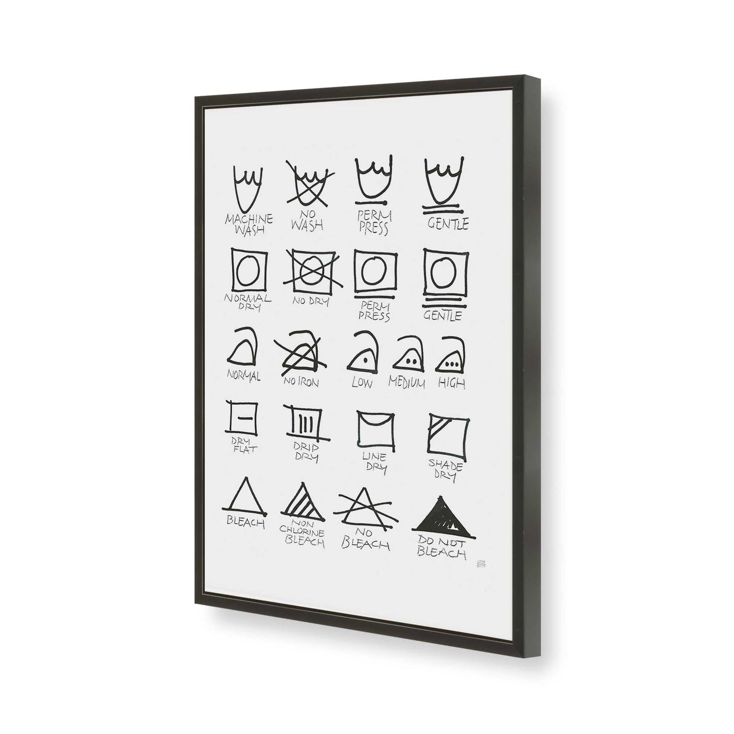 [Color:Satin Black], Picture of art in a Satin Black frame of the corner
